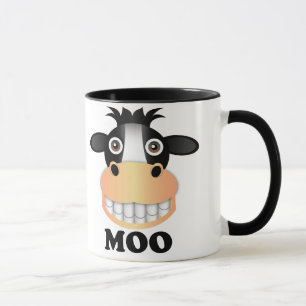 Moo - Black 11 oz Ringer Mug Mug
