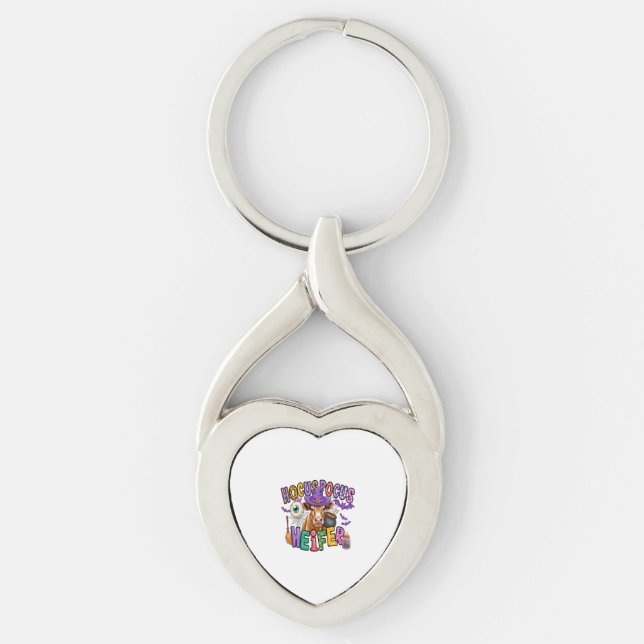Moo Boo Halloween Cow Key Ring (Front)