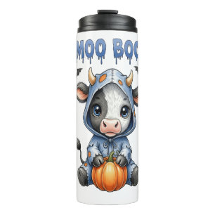 Moo Boo Halloween Cow Thermal Tumbler