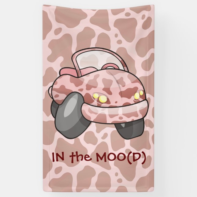 Moo Car Banner (Vertical)