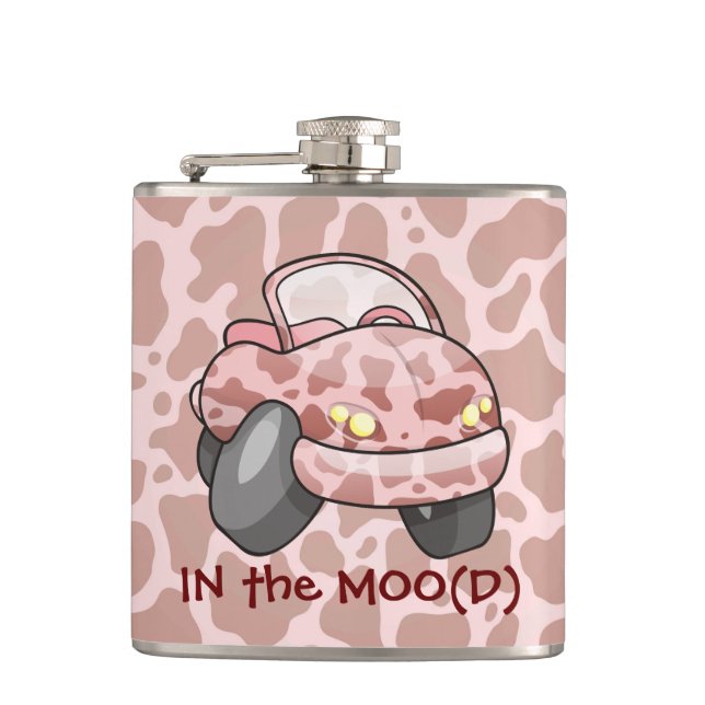 Moo Car Hip Flask (Front)