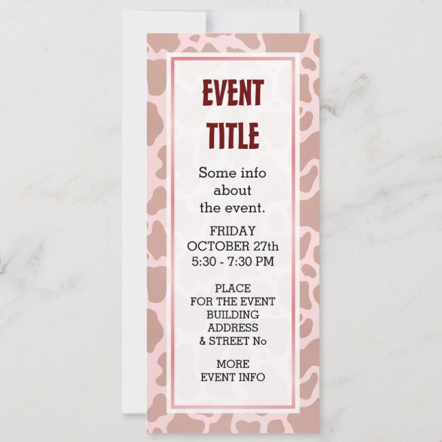 Moo Car Invitation (Back)