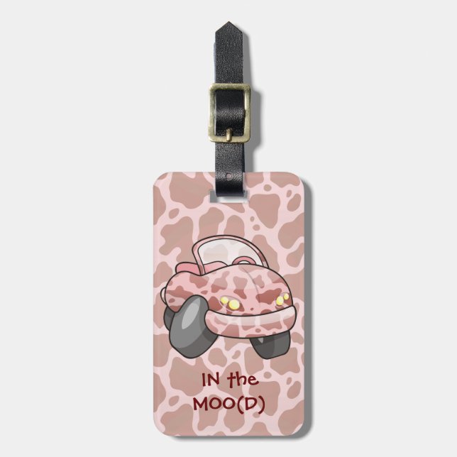 Moo Car Luggage Tag (Front Vertical)