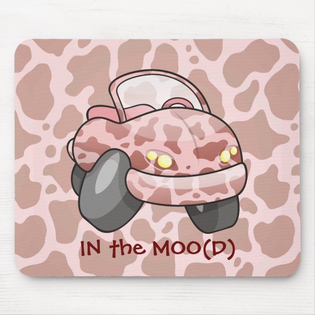Moo Car Mouse Mat (Front)