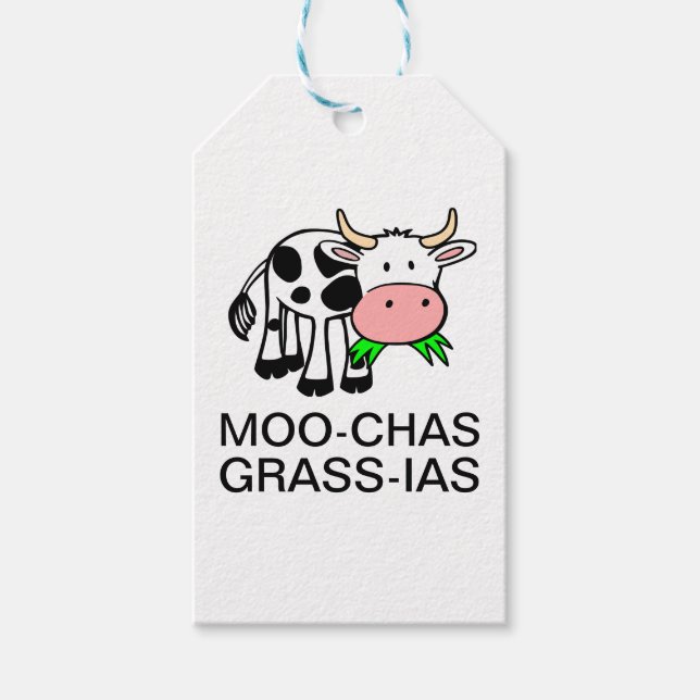 Moo-chas Grass-ias (Thank You) Gift Tag (Front)