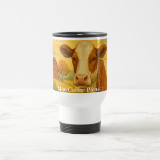 Moo Coffee Please ! Travel Mug