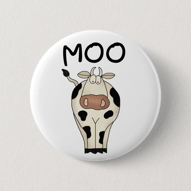 Moo Cow 6 Cm Round Badge (Front)