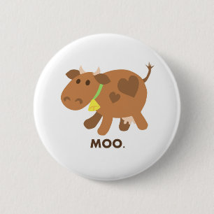 Moo Cow 6 Cm Round Badge