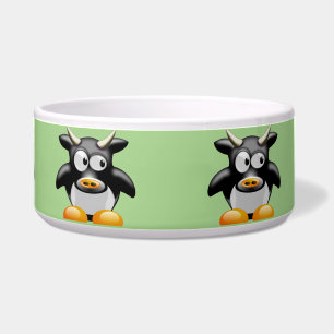 moo cow cat food bowl