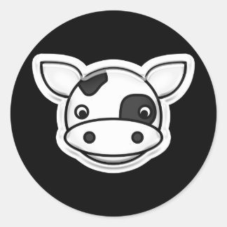 Moo Cow Classic Round Sticker