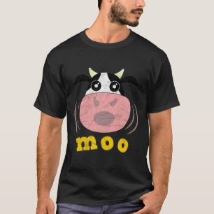 Moo Cow Funny Farm Animals Farmer Calf Heifer Milk T-Shirt