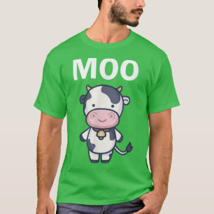 Moo Cow Funny Farmer Cow For Adults Kids Boys And T-Shirt