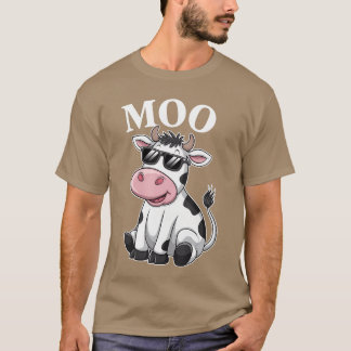 Moo Cow Funny Farmer Cow For Men Women Boys And Gi T-Shirt