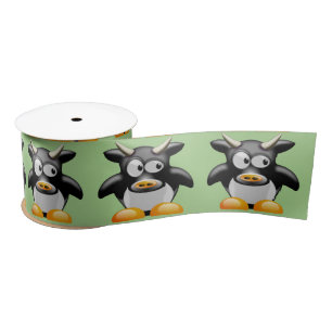 moo cow ribbon satin ribbon