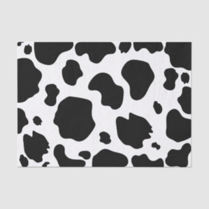 Moo Cow Spots Print Black & White Birthday Party Tissue Paper