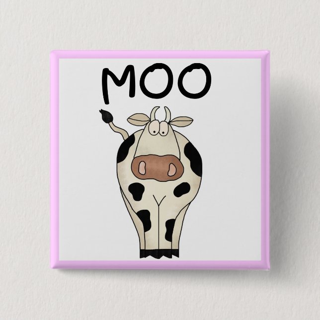 Moo Cow Tshirts and Gifts 15 Cm Square Badge (Front)