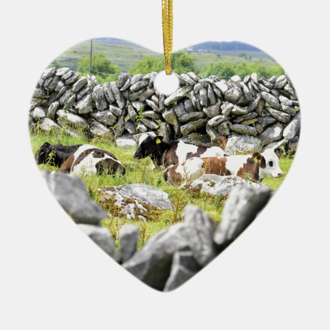 Moo Cows Ceramic Tree Decoration (Front)