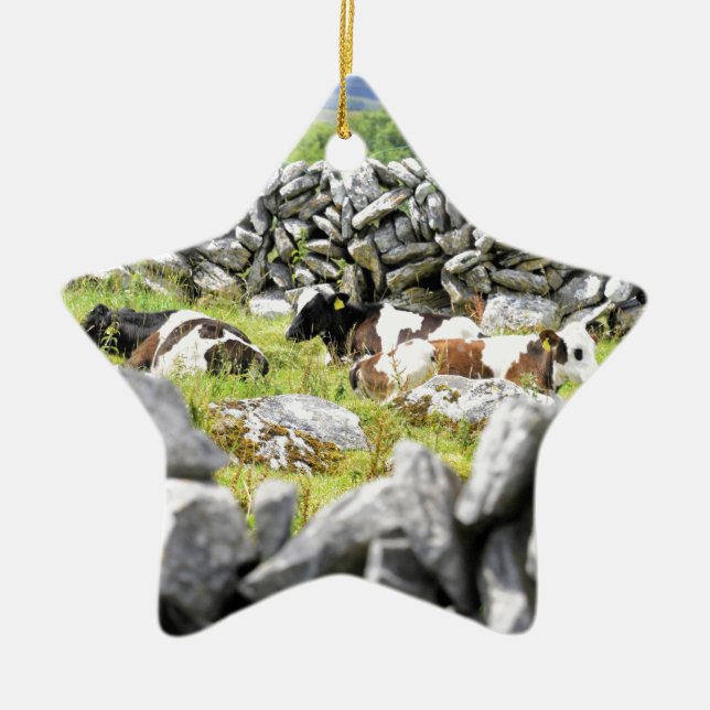 Moo Cows Ceramic Tree Decoration (Front)