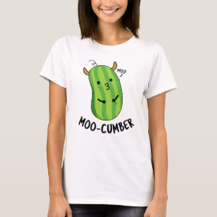 Moo-cumber Funny Veggie Cucumber Pun  T-Shirt