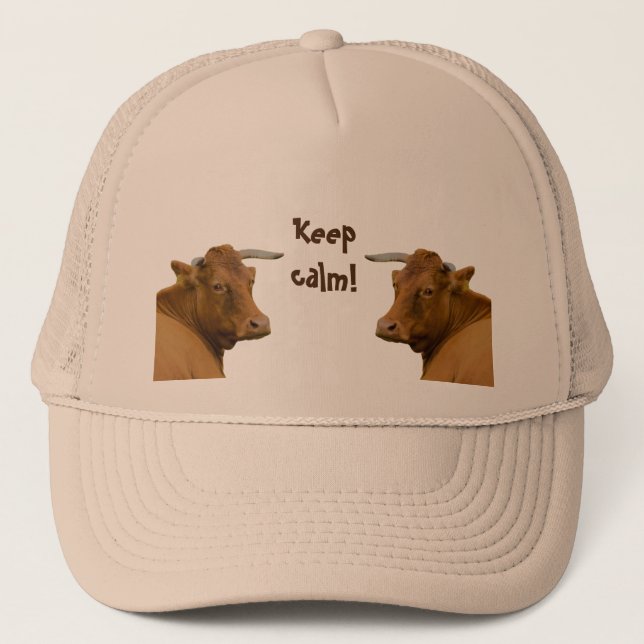 Moo! Cute and fun cow   Trucker Hat (Front)