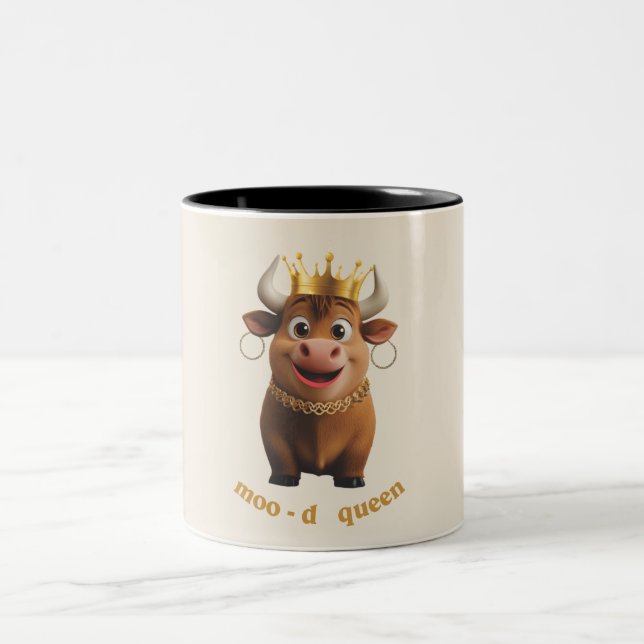 Moo - d Queen Two-Tone Coffee Mug (Center)