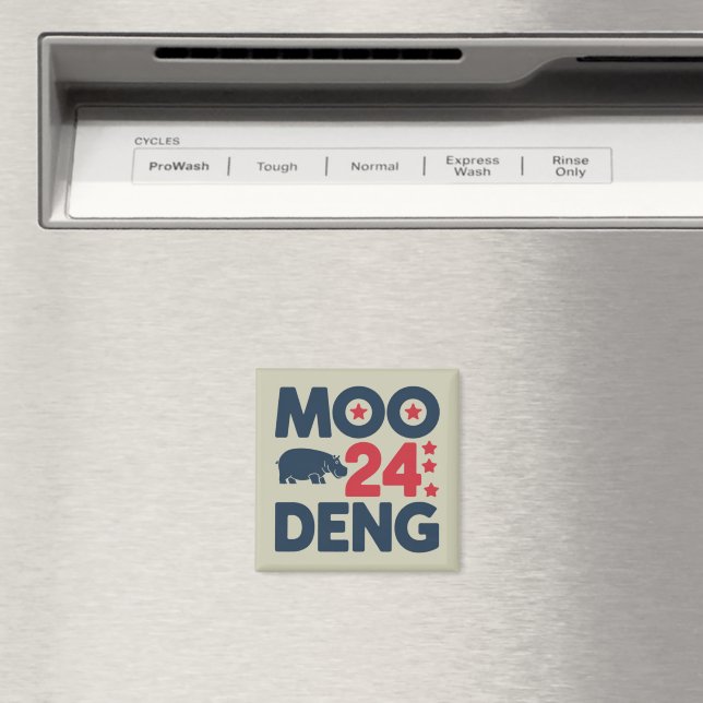 Moo Deng 2024 Moo Deng Moo Deng Cute Baby Hippo Magnet (In Situ (Dishwasher))