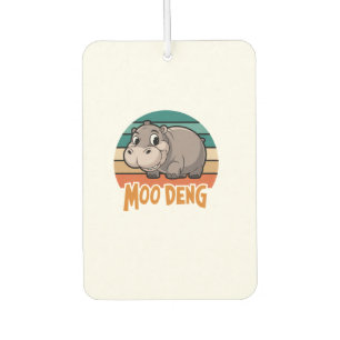 Moo Deng baby hippo zoo baby hippo Vintage Long Sl Car Air Freshener