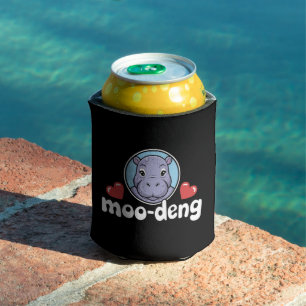 Moo Deng Bouncy Pig in Thai Picture Baby Hippo Can Cooler