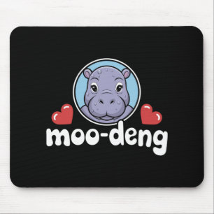 Moo Deng Bouncy Pig in Thai Picture Baby Hippo Mouse Mat