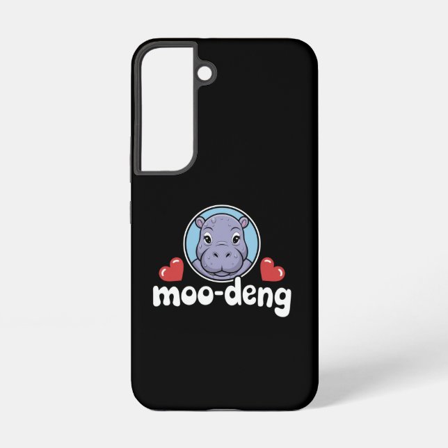 Moo Deng Bouncy Pig in Thai Picture Baby Hippo Samsung Galaxy S22 Case (Back)