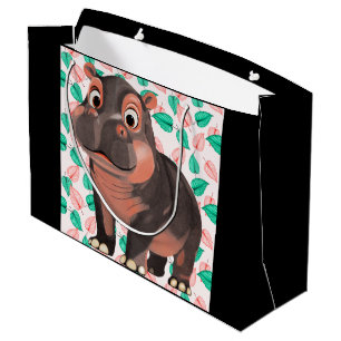 Moo Deng Hippo Large Gift Bag