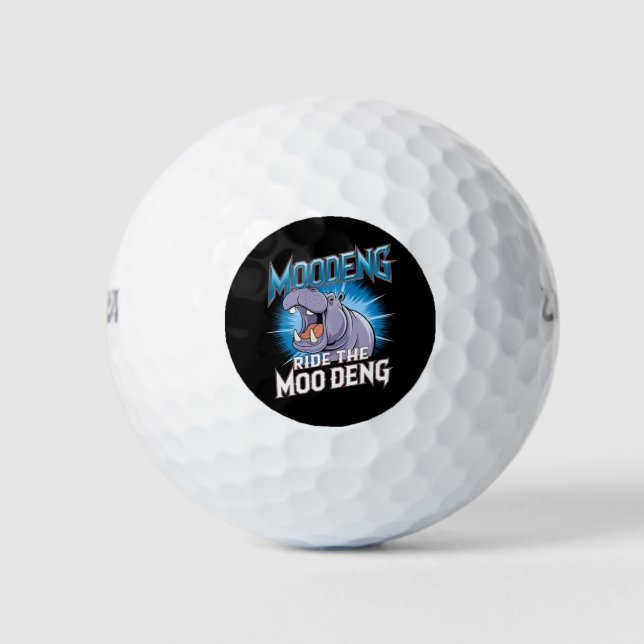 MOO DENG Hippo Ride The MOO DENG Golf Balls (Front)