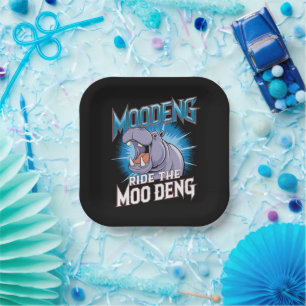 MOO DENG Hippo Ride The MOO DENG Paper Plate