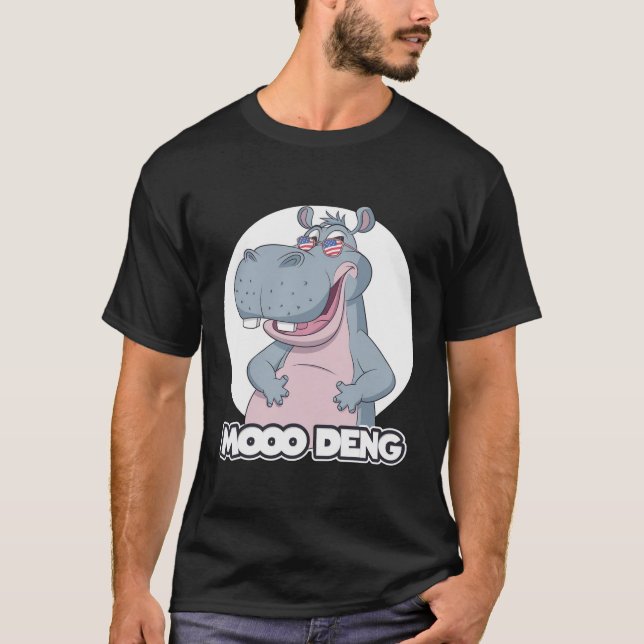 Moo-Deng Hippo The Famous Baby Pigmy Moodeng T-Shirt (Front)