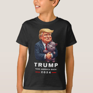 Moo Deng Hippopotamus Support Donald Trump 2024 Fu T-Shirt