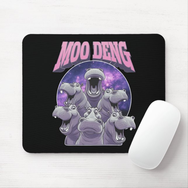 MOO-DENG THE FAMOUS BABY PIGMY HIPPO MOODENG MOUSE MAT (With Mouse)