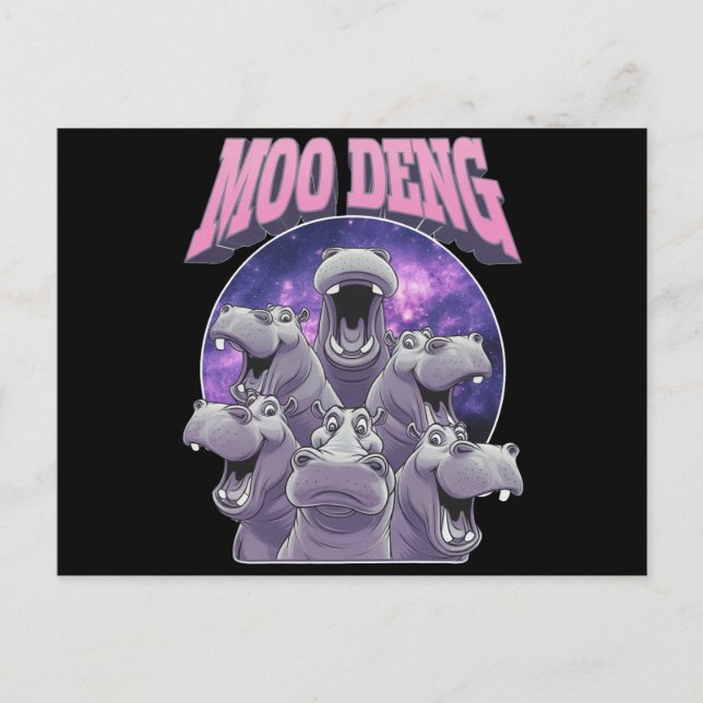MOO-DENG THE FAMOUS BABY PIGMY HIPPO MOODENG POSTCARD (Front)