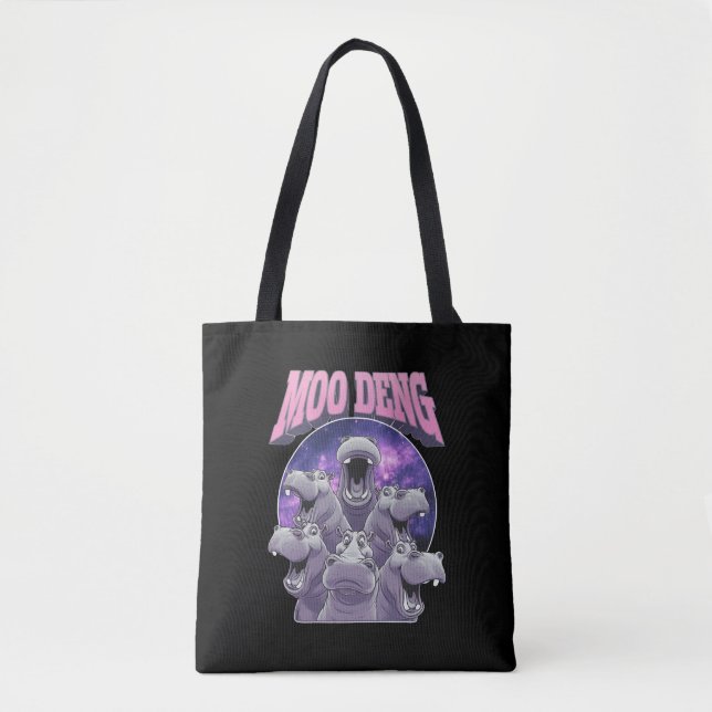 MOO-DENG THE FAMOUS BABY PIGMY HIPPO MOODENG TOTE BAG (Front)