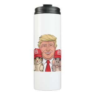 Moo Dengs Pet Safety Campaign Trump Cat & Hippo Ta Thermal Tumbler