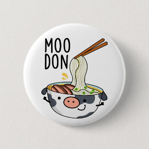 Moo-don Funny Udon Pun 6 Cm Round Badge