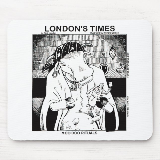Moo Doo Rituals New Orleans Cow Funny Gifts Mouse Mat (Front)