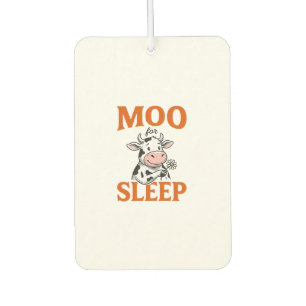 Moo For Sleep Cute Cow Vintage Shirt Design Car Air Freshener