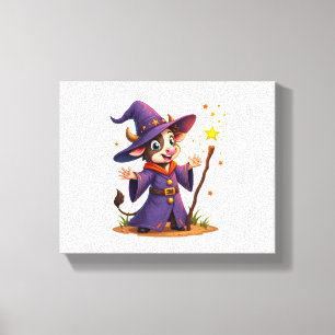 Moo-Gician the Cow Sorcerer Canvas Print
