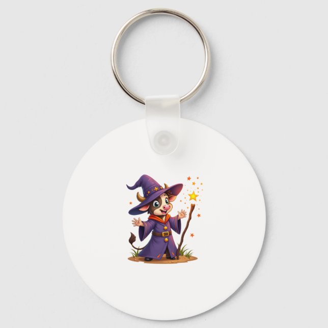 Moo-Gician the Cow Sorcerer Key Ring (Front)