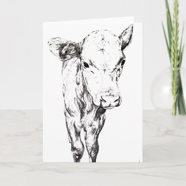 Moo Greeting Card (Front)