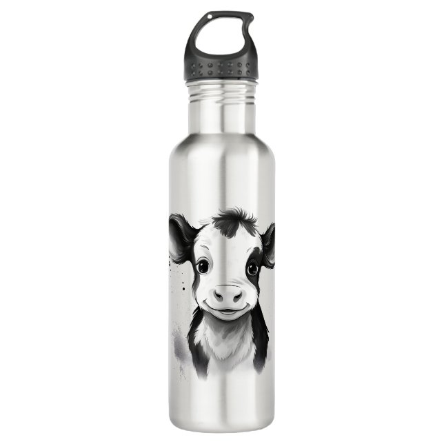 🚰💧 "Moo-hydrate" Stainless Steel Water Bottle 💧 (Front)