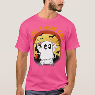 Moo I Mean Boo Ghost Cow Pumpkin Moon Halloween T-Shirt