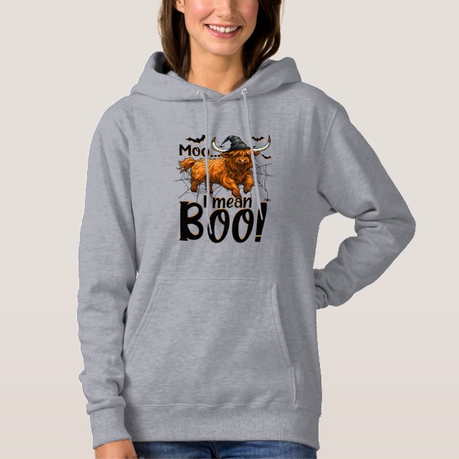 Moo... I Mean Boo! Hoodie (Front)