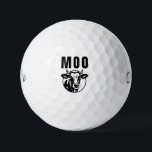 Moo I'm A Cow Funny Farm Golf Balls<br><div class="desc">Moo I'm A Cow Funny Farm design: Perfect for farm lovers and anyone who enjoys a bit of whimsical humour, this design features an adorable cow with a cheeky Moo I'm A Cow Funny Farm slogan. Whether you're heading to a farm-themed party, enjoying a day out in the countryside, or...</div>