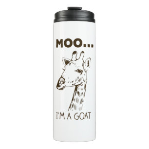 Moo I'm A Goat Funny Graphic Giraffe Vintage Thermal Tumbler